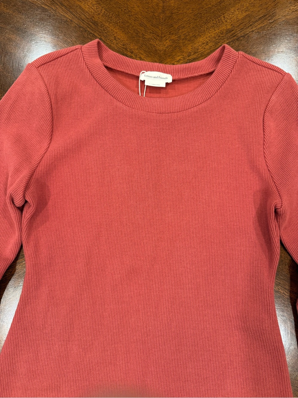 Lovers and Friends Long Sleeve Bodycon Mini Dress in Rose. L - Picture 3 of 12